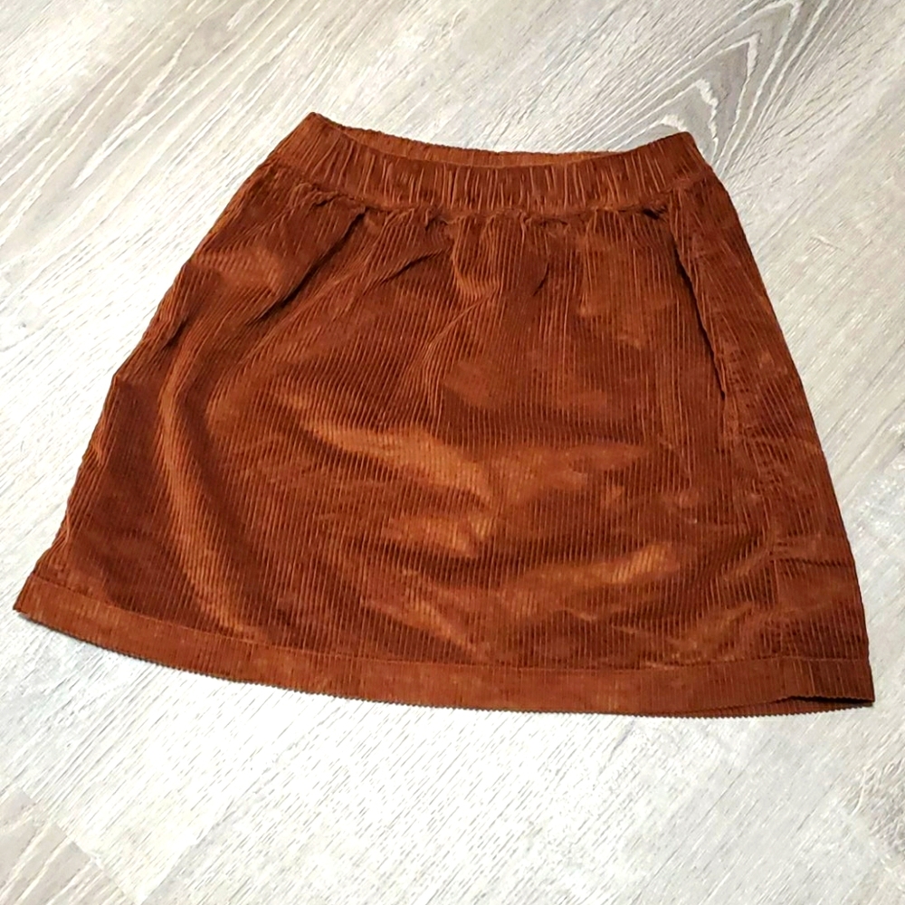 American Eagle Outfitters Brown Textured Corduroy Mini Skirt Y2K